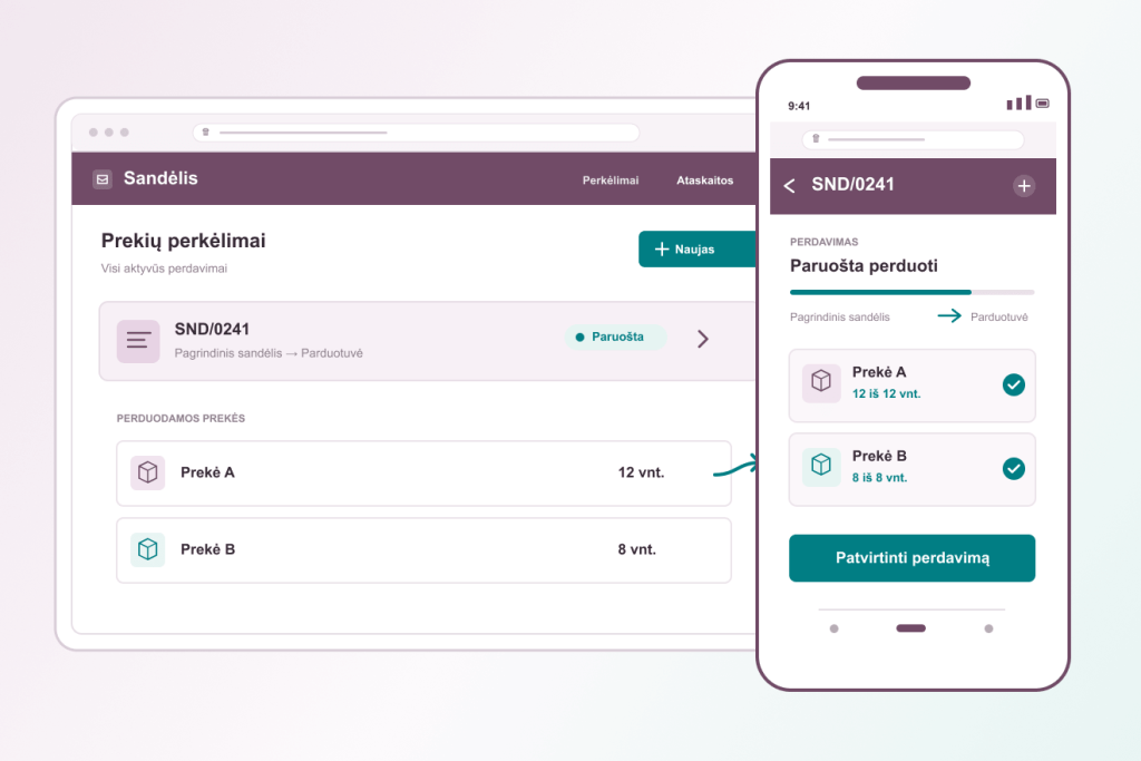 Odoo darbas mobiliame